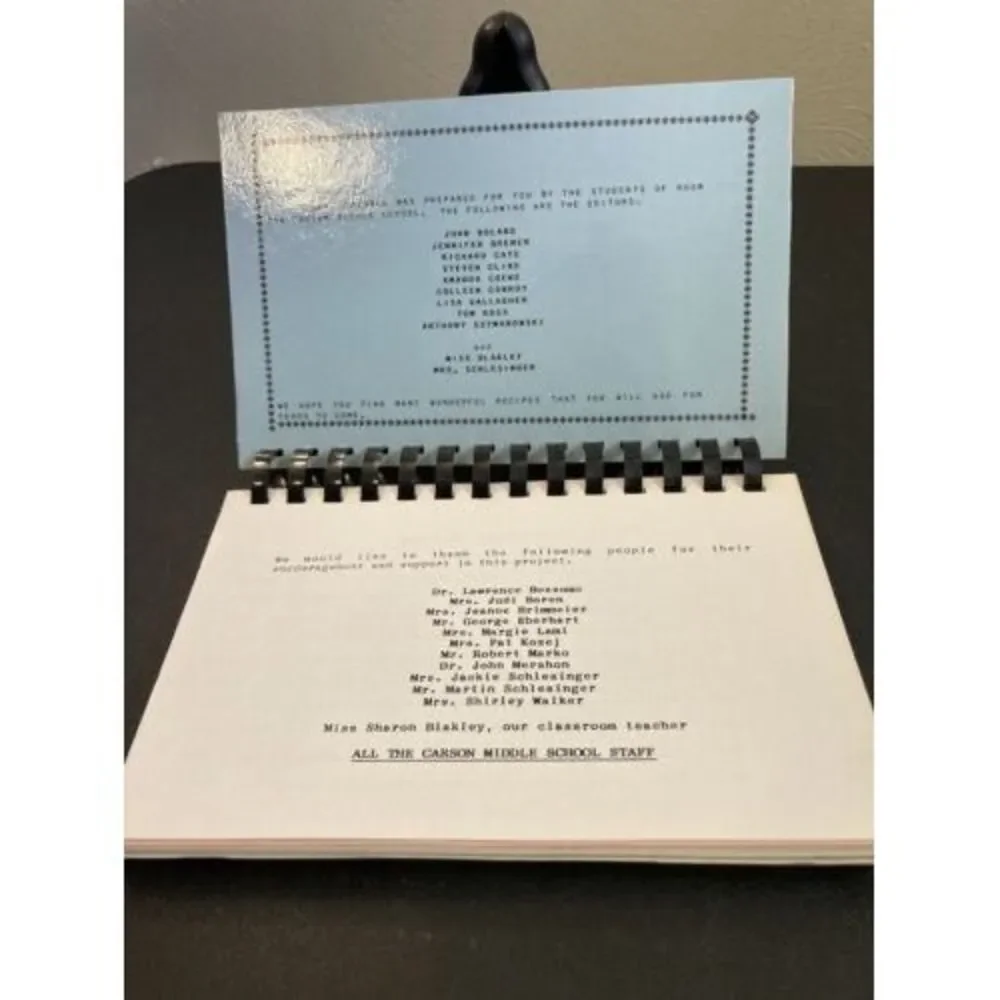Carson Middle School McCandless PA North Allegheny‎ Pittsburgh Recipe Cookbook